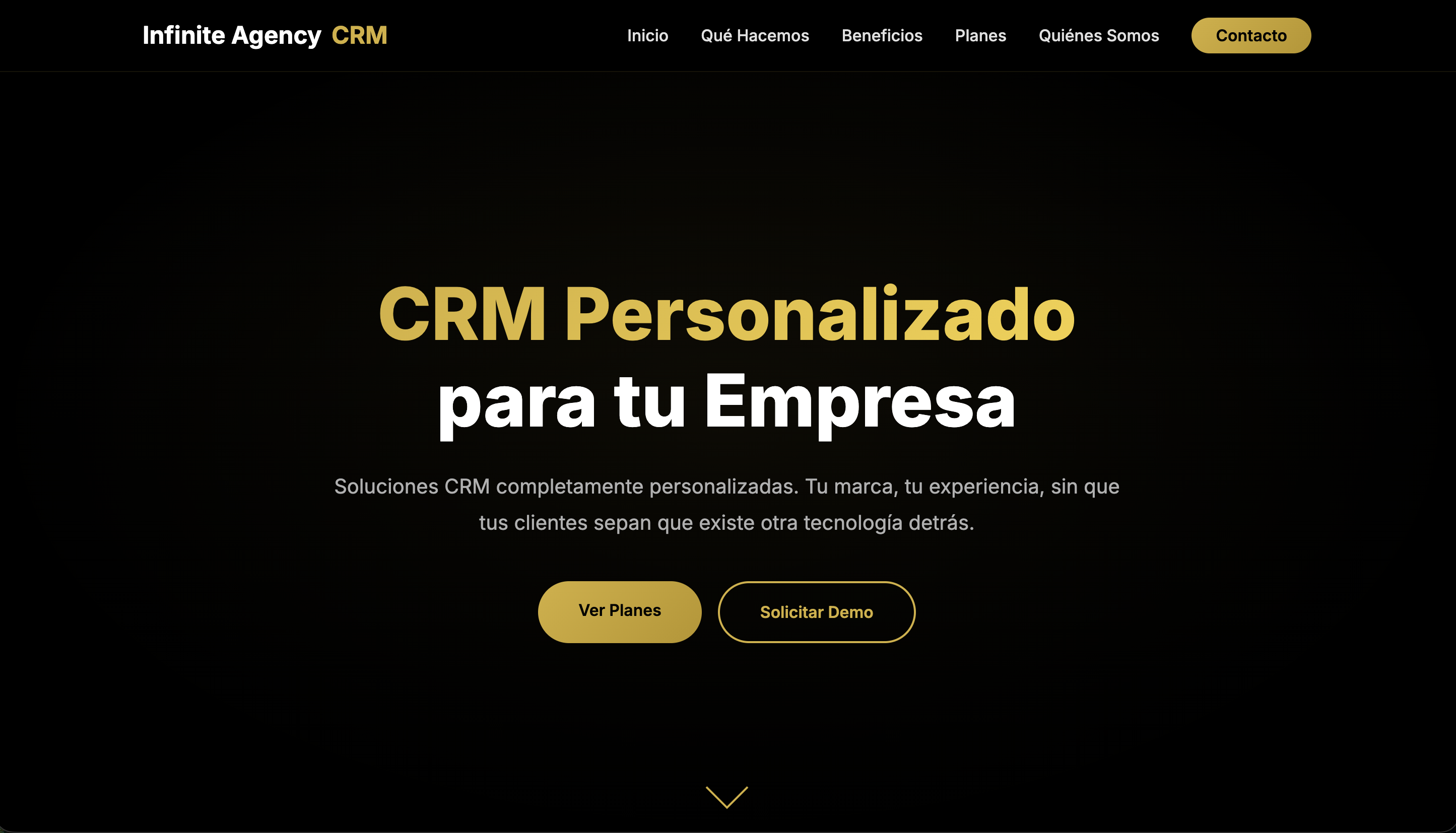 Infinite Agency CRM Website